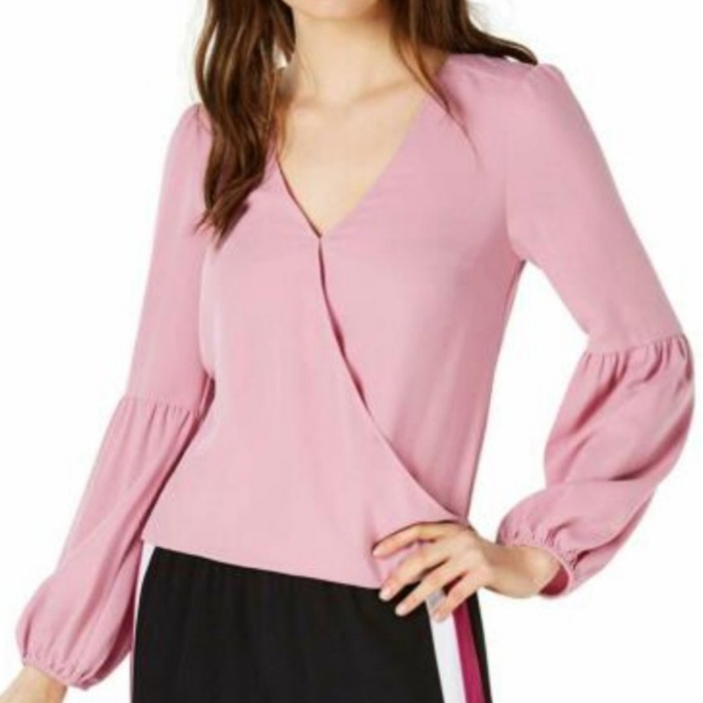 NWT Bar III Surplus Faux Wrap Blouse
